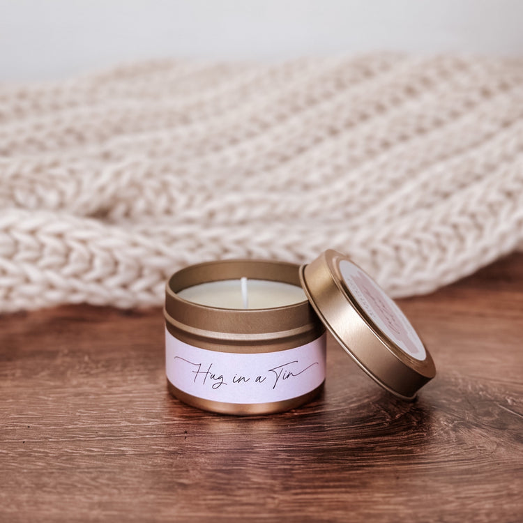 HUG IN A TIN SOY CANDLE