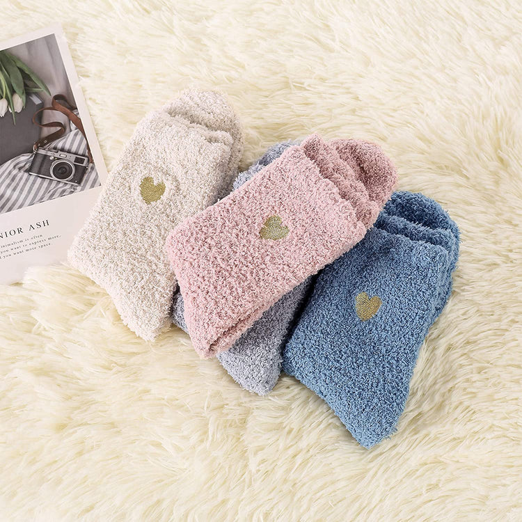 BLUE FUZZY SOCKS