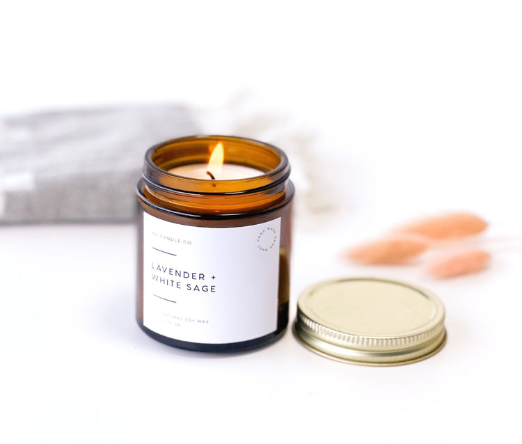 LAVENDER + WHITE SAGE SOY CANDLE