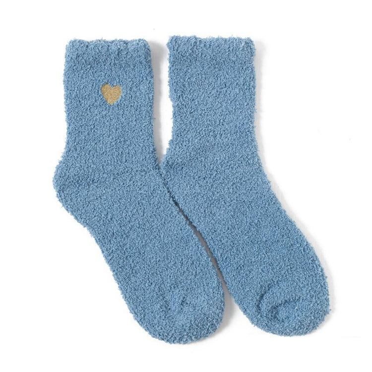 BLUE FUZZY SOCKS