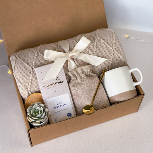 Hygge Gift Box with Blanket, Thank you gift, thank you gift for friend, thank you gift box, thank you gift mentor, teacher, coworker